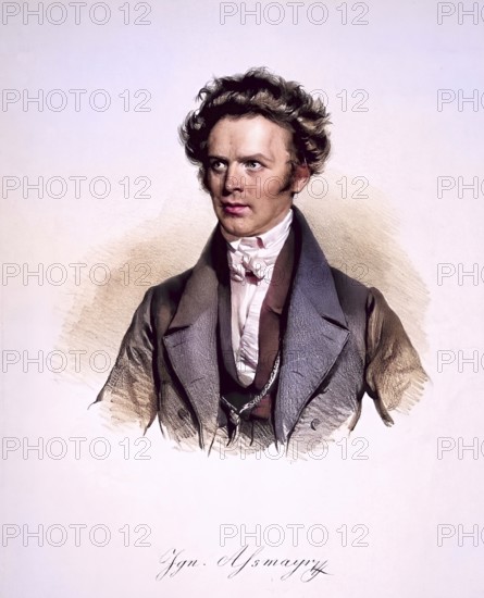 Ignaz Aßmayer, 11 February 1790, 31 August 1862, was an Austrian composer and church musician, Historical, digitally restored reproduction from a 19th century original, Record date not stated