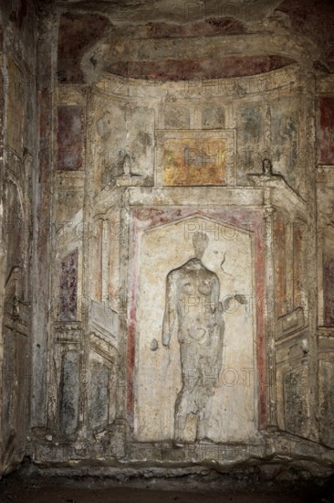 Wall fresco in the Historic Villa San Marco, Stabiae, Castellammare di Stabia, Campania, Italy
