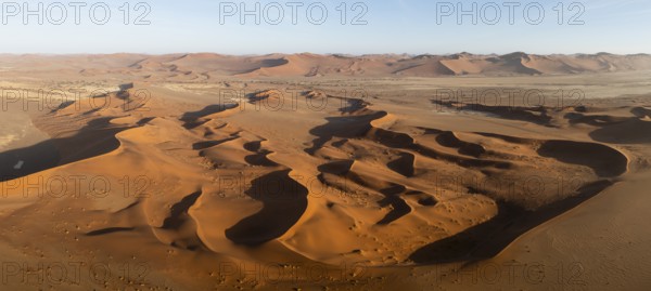 Aerial view of sand dunes in the Namib Desert, Namib Naukluft Park, Namibia