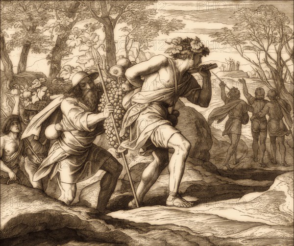 Expedition Returns, Old Testament, by Julius Schnorr von Carolsfeld, 1860
