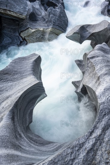 Marble Lottet, Marble Castle, Marble Gorge, Glomåga River, Mo I Rana, Nordland, Norway