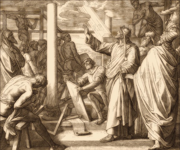 Solomon Plans Construction of the Temple, Old Testament, by Julius Schnorr von Carolsfeld