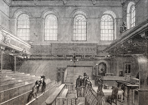Interior view of High Court of Justiciary, Edinburgh, Scotland, 19th century