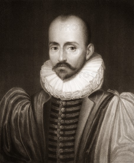Michel Eyquem de Montaigne, 1533 - 1592, a politician, philosopher and pioneer of essay writing, Michel Eyquem de Montaigne, 1533 - 1592, ein Politiker, Philosoph und Begründer der Essayistik