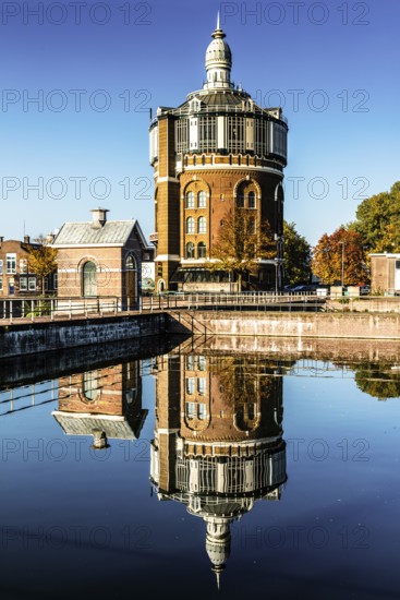 Historic water tower De Esch, oldest preserved water tower in the country, Kralingen, Rotterdam, the Netherlands