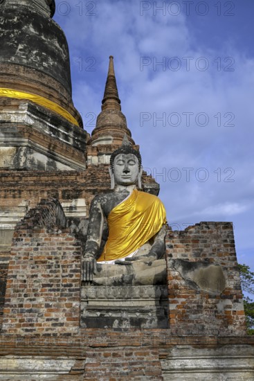 Buddha statue in Wat Yai Chai Mongkhon, Buddhist temple, Ayutthaya, Ayutthaya province, Thailand