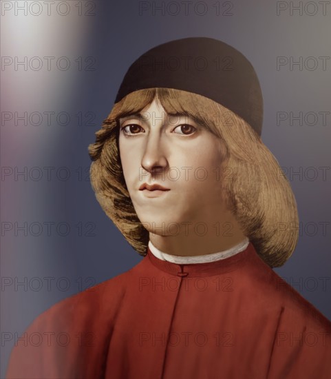 Piero di Lorenzo de' Medici, 1472 – 1503, ? lord of Florence from 1492 until 1494, digital edited according to a painting by Domenico Ghirlandaio
