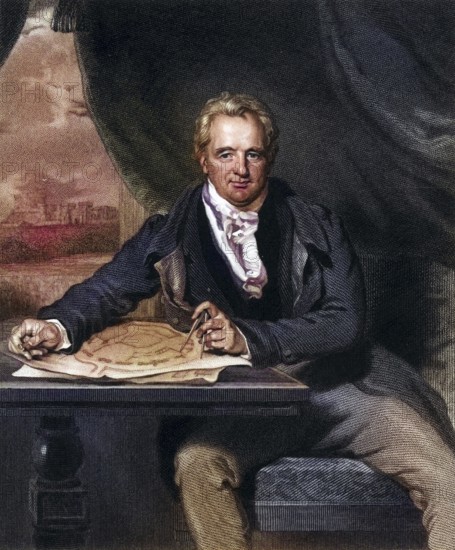 Jeffrey Wyatville, English architect, born in Burton-on-Trent, Staffordshire. Carried out renovations at Durham, Hereford, Lichfield and Salisbury cathedrals. His commissions included alterations to Chatsworth House, Derbyshire (1818-1841), and the construction of St George's Hall, Windsor Castle. Copperplate engraving, digitally restored reproduction from a 19th century model, record date not stated