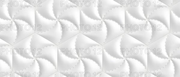 This illustration features a 3D geometric pattern with hexagon tiles, creating a modern and stylish wallpaper design Ideal for contemporary interior aesthetics