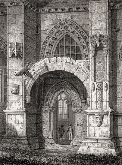 Rosslyn Chapel, Roslin, Midlothian, Scotland, 19th century, Views in Edinburgh by J. & H. S. Storer