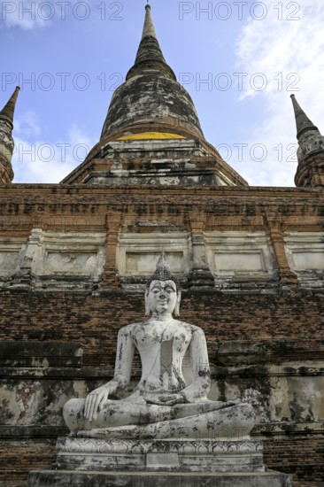 Buddha statue in Wat Yai Chai Mongkhon, Buddhist temple, Ayutthaya, Ayutthaya province, Thailand