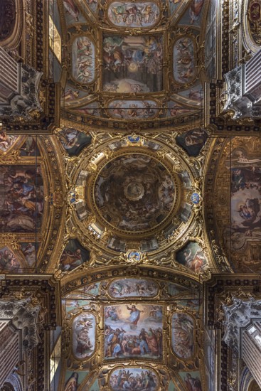 Dome of the Basilica della Santissima Annunziata del Vastato, Piazza della Nunziata, 4, Genoa. Italy