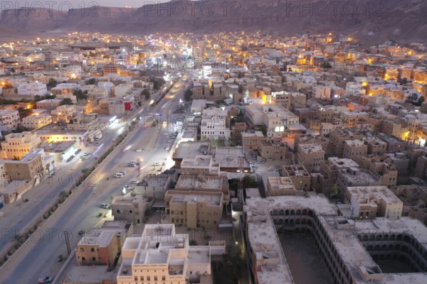 In Seiyun, Yemen on January 09, 2026, aerial drone footage shows the city of Seiyun in southern Yemen amidst ongoing military unrest and conflict. The city faces significant tension during the power struggle between the government-backed Yemeni Armed Forces and the Southern Transitional Council (STC) following recent military operations in the region, Hadhramaut, Seiyun, Yemen