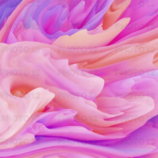 Abstract illustration featuring dynamic bursts of pastel colors in swirling patterns. Bright pink, purple, and orange hues create a vibrant, flowing composition, evoking creativity and motion