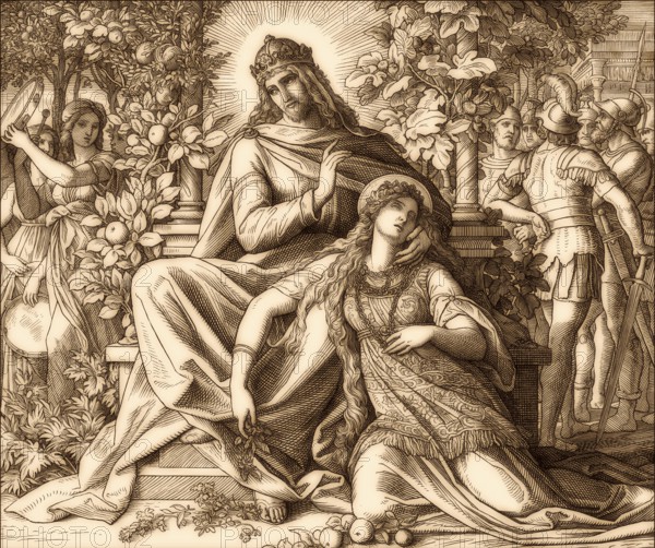 Solomon and Lady Wisdom, Book of Wisdom, Old Testament, by Julius Schnorr von Carolsfeld