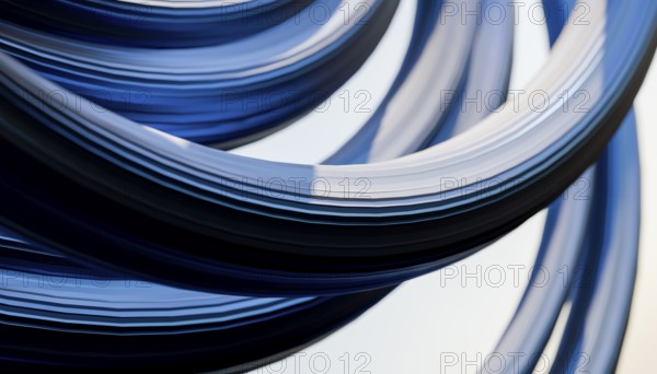 This image features a captivating 3D render of a dynamic attractor with swirling blue and white layers, creating a visually engaging abstract pattern