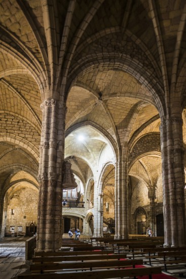 Interior view, church, La Puerta de las Gentes, San Vicente de la Barquera, Cantabria, Spain
