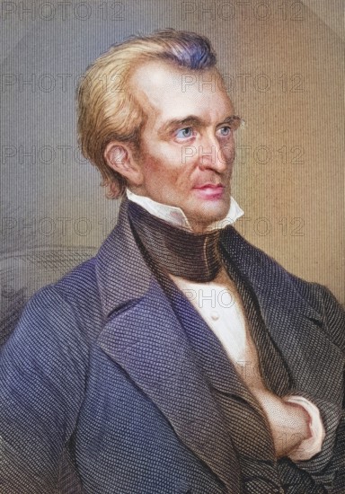 James Knox Polk, 1795, 1849, 11th President of the United States of America, Illustration from Gallery of Historical Portraits, published around 1880, Historical, digitally restored reproduction from a 19th century original, Record date not stated