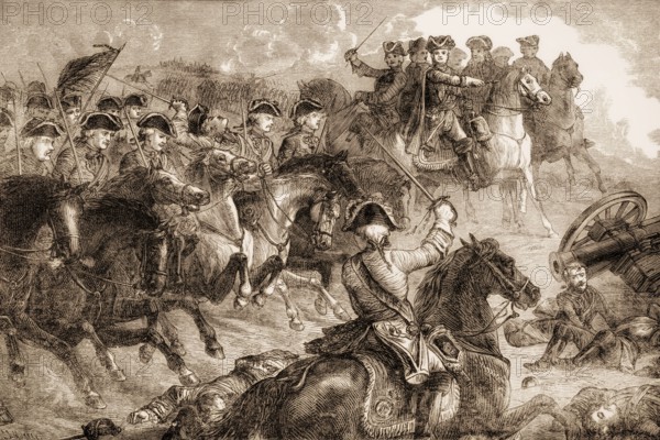 George II, King of Great Britain and Ireland the Battle of Dettingen, 27 June 1743, From British Battles on Land and Sea, by James Grant