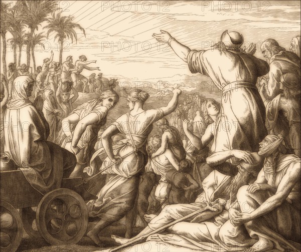 Jewish exiles returned to Jerusalem, Old Testament, by Julius Schnorr von Carolsfeld