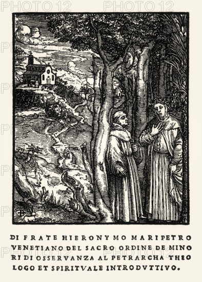 Il Petrarca spirituale, Girolamo Malipiero, Italian woodcut, 1536
