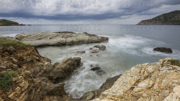 Coast near Port de Centuri, Cap Corse, Haute-Corse, Corsica, France