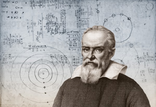 Galileo Galilei, 1564, 1642, Italian astronomer, handwritten scientific notes