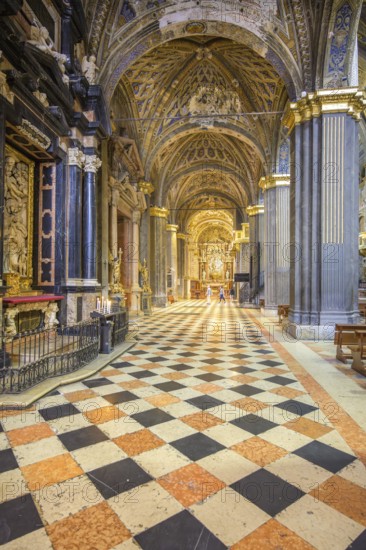 Interior view of Santa Maria Assunta Cathedral, Cremona, Province of Cremona, Italy