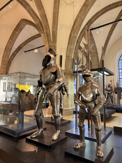 Historical Armour, Hall with Weapons and Armor, Bavarian National Museum, Munich, Upper Bavaria, Bavaria, Germany