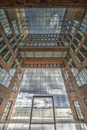 Building, courtyard, Hamburg, Germany