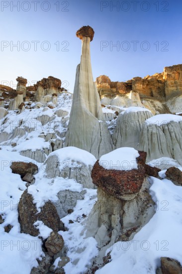 Wahweap Hoodoos, White Hoodoos, Sandstone Sculptures, Grand Staircase Escalante National Monument, Utah, USA, North America