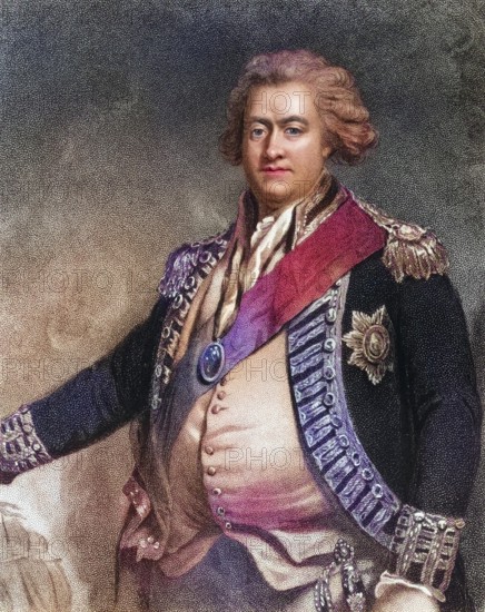 Adam Duncan 1st Viscount Duncan of Camperdown 1731 to 1804 English Admiral Commander-in-Chief in the North Sea 1795 to 1801, Historical, digitally restored reproduction from a 19th century original, Record date not stated