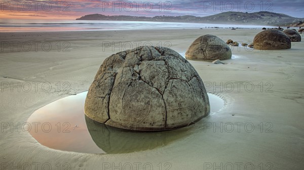 New Zealand, Moeraki Boulders, Otago, Moeraki, stone boulders, South Island, Neuseelamn