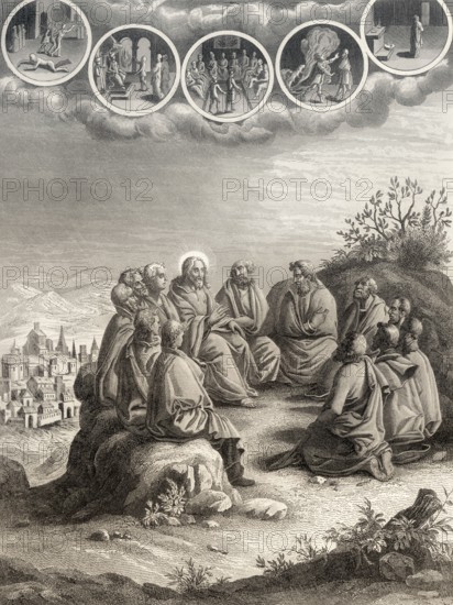 Sermon on the Mount, Anger should be restrained, Gospel of Matthew, 1853, digitally restored