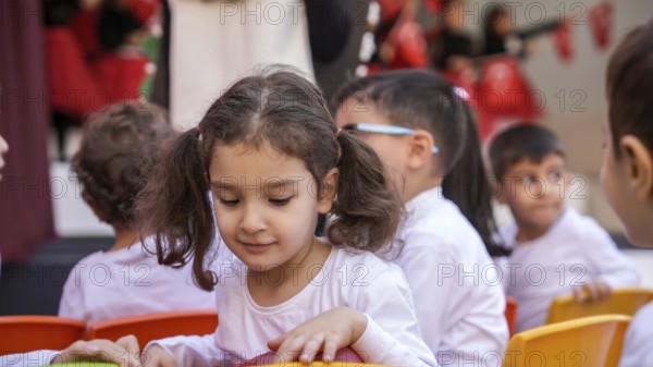 Children celebrate the 102nd anniversary of the Republic Day of Turkey, a national holiday commemorating October 29, 1923, when Mustafa Kemal Atatürk proclaimed the foundation of the Republic of Turkey. Gaziantep, Turkey – October 29, 2025, Gaziantep, Gaziantep, Turkey