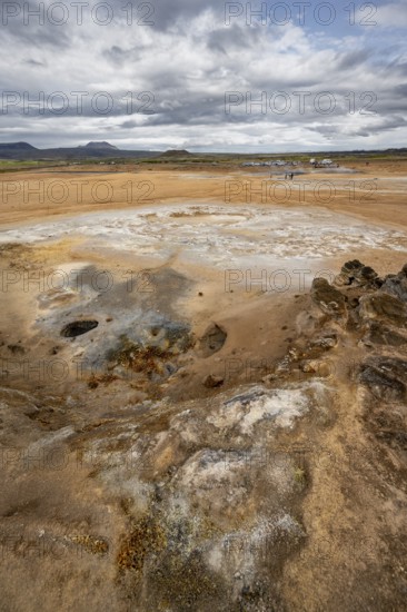 Hot springs, geothermal area Hverarönd, also Hverir or Namaskard, Northern Iceland, Iceland