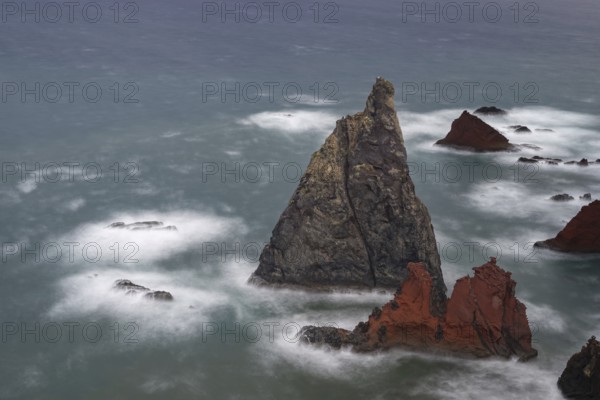 Rock formations in the Atlantic Ocean, volcanic peninsula, Ponta de São Lourenço, Ponta de Sao Lourenco, rocky coast, Punta de San Lorenzo, Madeira, Portugal