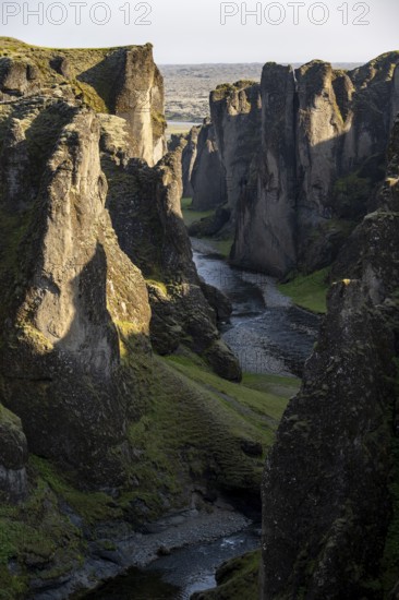 Fjaðrárgljúfur Canyon, Fjadrargljufur, deep gorge, near Kirkjubæjarklaustur, South Iceland, Iceland