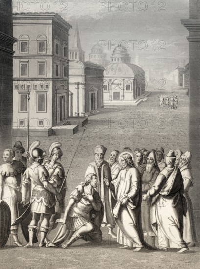 Healing the centurion's servant, Miracle of Jesus, 1853, digitally restored