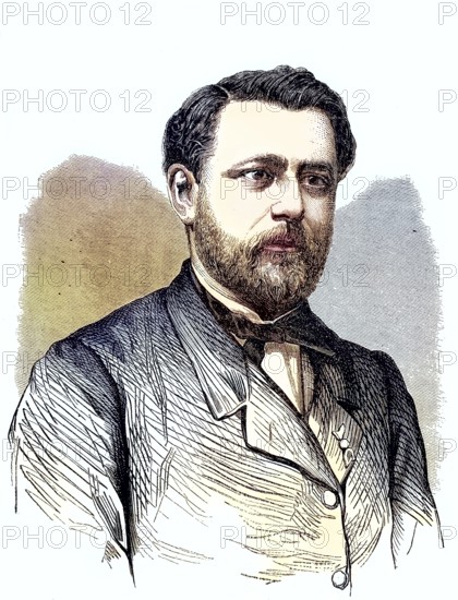Claudius Chervin, born 3 August 1824, died 23 December 1896, was a French educator and therapist. A specialist in stuttering, he was the founder of the Institution des Begues in Paris, Historical, digitally restored reproduction of an original from the 19th century, exact original date unknown