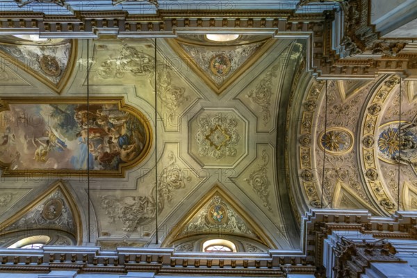 Ceiling painting of Saint-Jean-Baptiste church in Bastia, Corsica, France