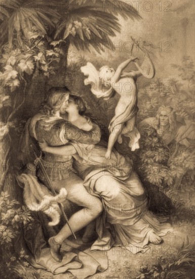 Helen first act, Faust II, by Johann Wolfgang von Goethe, after Wilhelm von Kaulbach