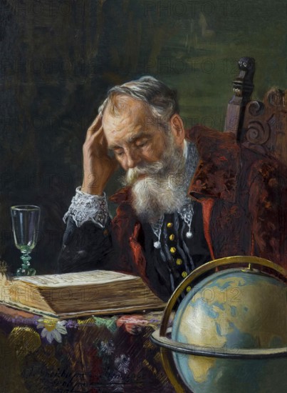 Vasco da Gama, c. 1460s – 1524, Portuguese explorer, digitally edited according to a painting by Oskar Freiwirth-Lützow