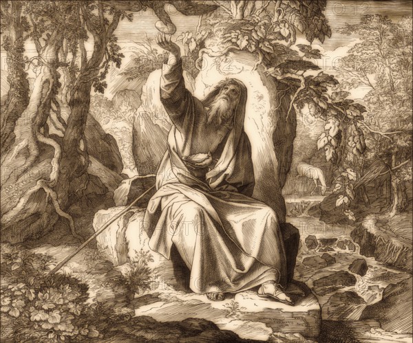 Ravens Feed Elijah, Old Testament, by Julius Schnorr von Carolsfeld