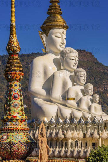Five-headed Buddha statue, Wat Phra That Sorn Kaew Buddhist temple complex, Phetchabun province, Thailand