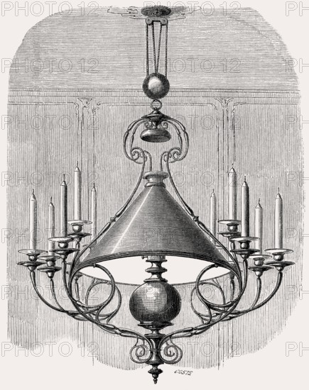 Oil lamp, 19th century