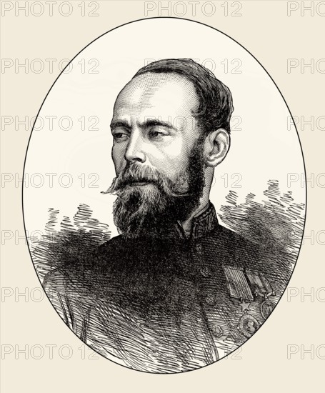 Sir Pierre Louis Napoleon Cavagnari, 1841 –1879, British military administrator, From British Battles on Land and Sea, by James Grant