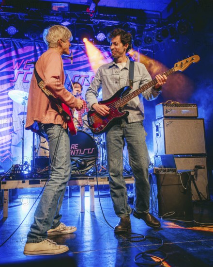 Keith Murray (singer and guitarist) and Chris Cain (bassist) from We are Scientists live on Europe 2025 Tour at the Columbia Theatre in Berlin on 07.05.2025