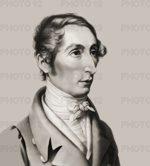 Carl Maria von Weber, 1786 - 1826, German composer, conductor and pianist, digitally edited