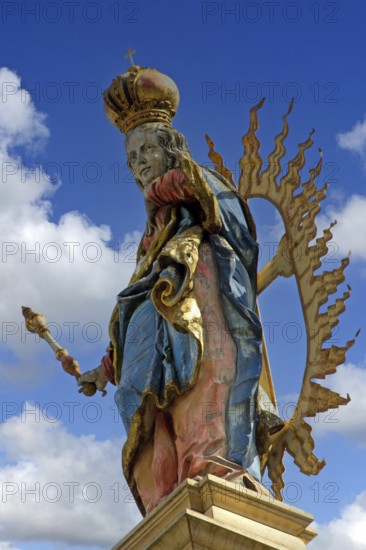 montage, photomontage, (M) Germany, Baden-Württemberg, Ladenburg, Mariensäule, Holy Mary, Holy Virgin, statue, Federal Republic of Germany